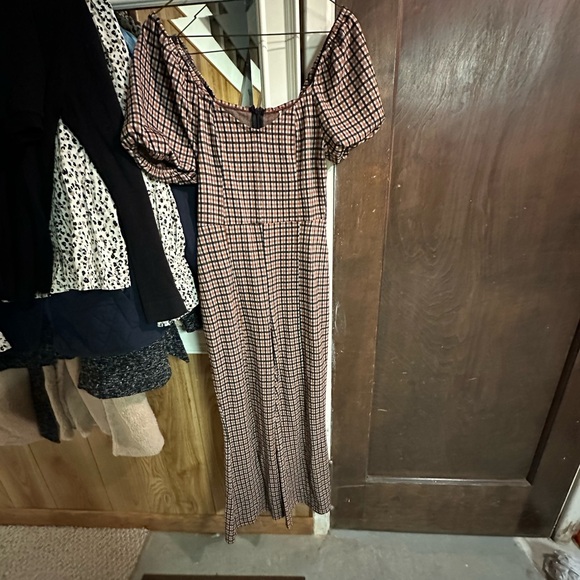 Free People Oxford Plaid Jumpsuit - Picture 3 of 3